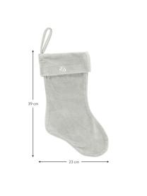 Chaussette de Saint-Nicolas Mistle, Coton, Gris clair, larg. 23 x haut. 39 cm