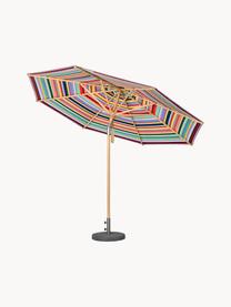 Ręcznie wykonany parasol ogrodowy Classic, różne rozmiary, Wielobarwny, jasne drewno naturalne, Ø 350 x 273 cm