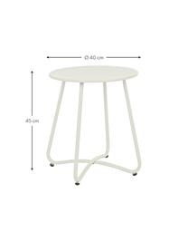 Ronde tuintafel Wissant, Gepoedercoat staal, Wit, Ø 40 x H 45 cm