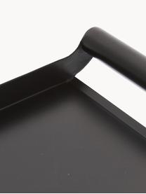 Kovový servírovací podnos Charlie, Potažený kov, Černá, D 50 cm, Š 30 cm