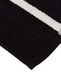 Tapis de bain rayures Menton, Noir, blanc