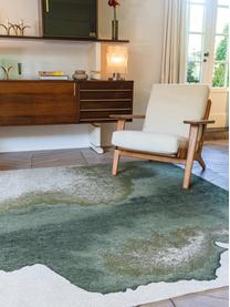 Tapis avec motif abstrait Iode, 100 % polyester, Tons verts, larg. 80 x long. 150 cm (taille XS)