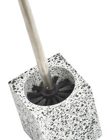 Toilettenbürste Terrazzo aus Kunststoff, Behälter: Polyresin, Schwarz, Weiss, Ø 10 x H 38 cm