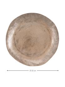 Plateau décoratif couleur cuivre Banquet, Aluminium, enduit, Couleur cuivrée, Ø 32 cm