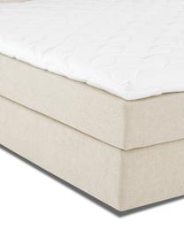 Letto Boxspring Premium Lacey, Materasso: a molle insacchettate a 7, Piedini: legno di faggio massiccio, Beige, 200 x 200