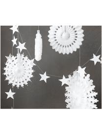 Set de decoraciones colgantes Cut, 6 elem., Papel, Blanco, Ø 20 cm
