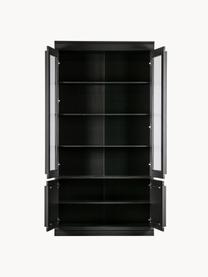 Vitrine Organize aus Kiefernholz, Schwarz, B 110 x H 215 cm