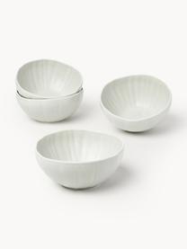 Set 12 stoviglie per colazione opache con rilievo Sali, 4 persone, Porcellana, Grigio chiaro, 4 persone (12 pz)