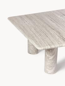 Mramorový konferenční stolek Mabel, Mramor, Béžová, mramorovaná, Š 80 cm, V 35 cm