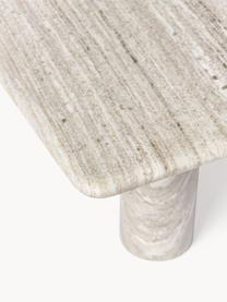 Mramorový konferenční stolek Mabel, Mramor, Béžová, mramorovaná, Š 80 cm, V 35 cm