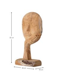 Figura decorativa artesanal Thought, Madera reciclada, Madera clara, An 18 x Al 35 cm