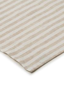 Linnen tafellaken Solami, Linnen, Beige, wit, Voor 6 - 8 personen (B 150 x L 250 cm)