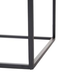 Grijs design nachtkastje Frame, Frame en omlijsting: zwart. Kast: donkergrijs, B 35 x H 63 cm