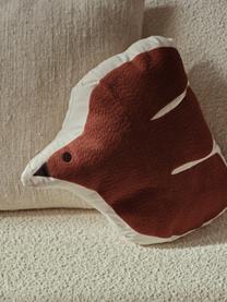 Cuscino in cotone organico Swif Bird, Rivestimento: 100% cotone organico cert, Terracotta, bianco latte, Larg. 40 x Lung. 40 cm