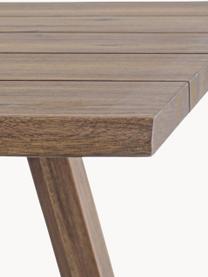 Mesa de comedor para exterior de madera de acacia Glasgow, 180 x 90 cm, Madera de acacia con certificado FSC, Madera de acacia, An 180 x F 90 cm