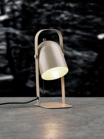 Verstelbare tafellamp Nesvik, Lamp: bekleed ijzer, Lichtbeige, B 11 x H 29 cm