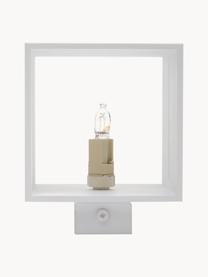 Kleine wandlamp Lorum, Lampenkap: aluminium, Wit, B 10 x H 10 cm