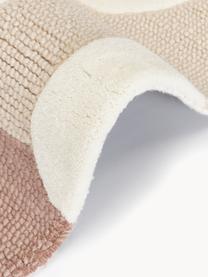 Tappeto in lana fatto a mano con motivo a rilievo Corin, Retro: 100% cotone Nel caso dei , Tonalità beige, Larg. 160 x Lung. 230 cm  (taglia M)
