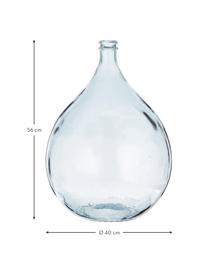 Podlahová váza z recyklovaného skla Drop, Recyklované sklo, Modrá, Ø 40 x V 56 cm