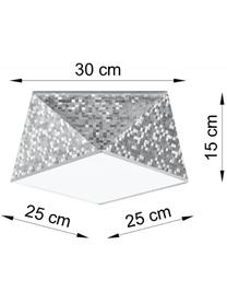Lampa sufitowa Clarity, Tworzywo sztuczne (PVC), Odcienie srebrnego, Ø 30 x W 15 cm