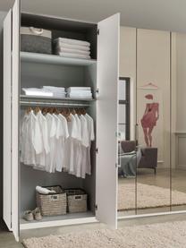 Armoire Monaco, 6 portes, Blanc, portes miroir, larg. 300 x haut. 216 cm