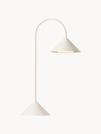 Prenosná exteriérová stolová LED lampa Grasp, Matná biela, Š 30 x V 47 cm