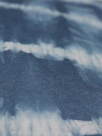 Kissenhülle Victoria mit Batikprint, 100% Baumwolle, Weiss, Blau, 40 x 40 cm