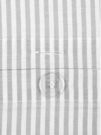 Funda nórdica de algodón Ellie, Blanco, gris, Cama 90 cm (150 x 200 cm)