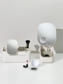 Kosmetikspiegel Viva mit Ablage, Gestell: Kunststoff, Off White, B 21 x H 23 cm