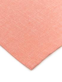 Chemin de table tissu rouge Riva, Rouge corail