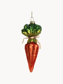 Ciondolo albero di Natale Carrots, Vetro, Arancione, verde, Larg. 4 x Alt. 14 cm