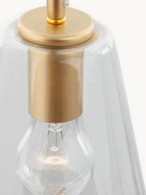 Kleine Pendelleuchte Prisma aus Glas, Lampenschirm: Glas, Goldfarben, Transparent, Ø 17 x H 40 cm