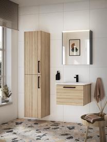 Rangement de salle de bain Orna, Brun, aspect bois, larg. 42 x haut. 180 cm