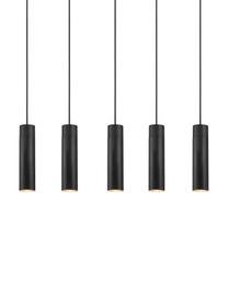 Grande suspension industrielle noire Tilo, Noir, larg. 81 x haut. 25 cm