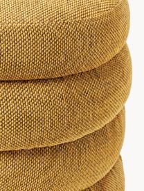 Pouf avec rangement Alto, Tissu ocre, Ø 44 x haut. 48 cm