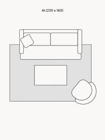 Pluizig hoogpolig vloerkleed Leighton, Onderzijde: 70% polyester, 30% katoen, Beige, B 120 x L 180 cm (maat S)