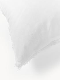Baumwollperkal-Kopfkissenbezug Scout mit getufteter Verzierung, Webart: Perkal, Weiss, B 40 x L 80 cm