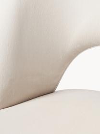 Silla de terciopelo Rachel, Tapizado: terciopelo (100% poliéste, Patas: metal con pintura en polv, Terciopelo blanco crema, An 53 x F 57 cm