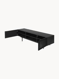 Mueble TV Mojo, Estructura: tablero de fibras de dens, Patas: metal con pintura en polv, Negro, An 180 x Al 50 cm
