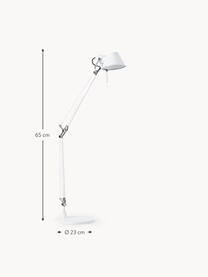 Schreibtischlampe Tolomeo, Lampenschirm: Aluminium, Stahl, beschic, Gestell: Aluminium, Stahl, beschic, Off White, B 78 x H 65 cm