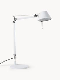 Bureaulamp Tolomeo, Frame: aluminium, wit gelakt, Lampenkap: wit gelakt aluminium, Wit, B 78 x H 65 cm