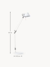 Lampa stołowa Tolomeo, Stelaż: aluminium, stal powlekana, Biały, S 78 x W 65 cm