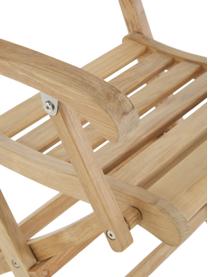 Krzesło ogrodowe z podłokietnikami  z drewna York, Drewno tekowe, piaskowane, Drewno tekowe, 51 x 86 cm