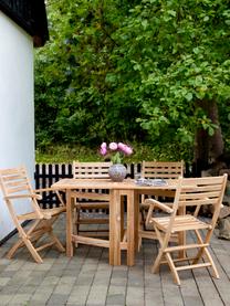Záhradná drevená stolička s opierkami York, Tíkové drevo, brúsené, Tíková, Š 51 x V 86 cm