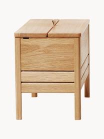 Banc en chêne avec espace de rangement A Line, Chêne, larg. 68 x prof. 35 cm