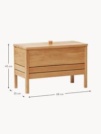 Banc en chêne avec espace de rangement A Line, Chêne, larg. 68 x prof. 35 cm