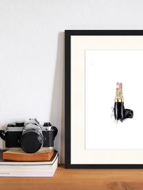 Ingelijste digitale print Lipstick, Afbeelding: digitale print op papier,, Lijst: gelakt hout, Multicolour, 33 x 43 cm