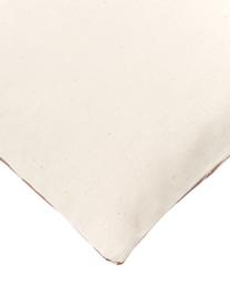 Housse de coussin 45x45 bohème terracotta Delilah, 100 % coton, Terre cuite, blanc crème, larg. 45 x long. 45 cm