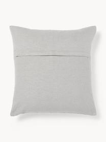 Housse de coussin 45x45 en lin Malia, 51 % lin, 49 % coton, Gris clair, larg. 45 x long. 45 cm