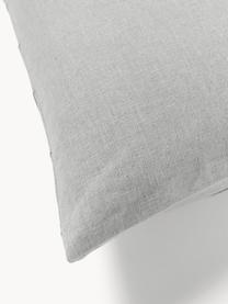 Housse de coussin 45x45 en lin Malia, 51 % lin, 49 % coton, Gris clair, larg. 45 x long. 45 cm